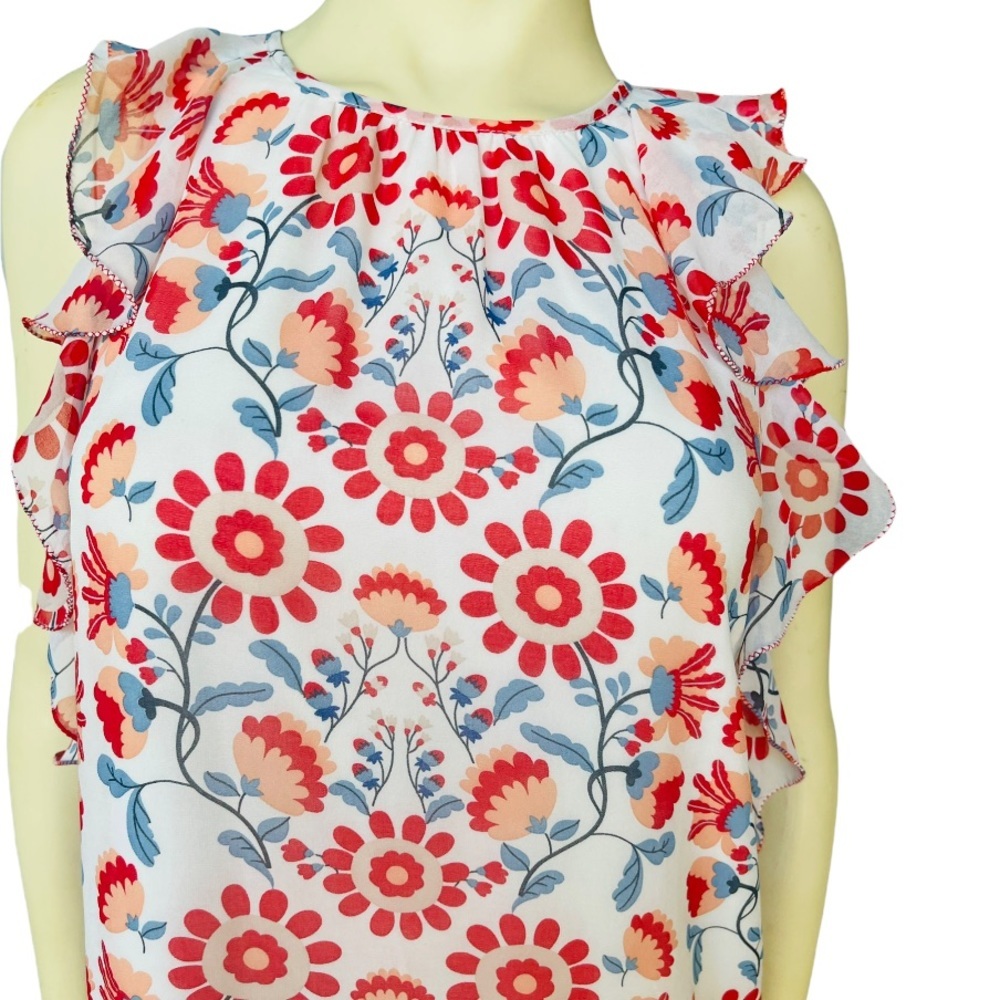 Jade Women’s Floral Ruffle Sleeve Chiffon Dress - Picture 4 of 9
